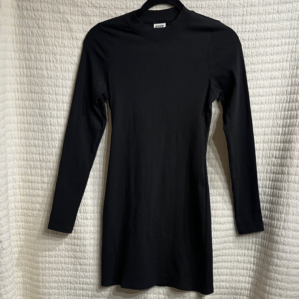 PINK Victoria's Secret Black Long Sleeve Dress Size Small